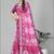 pink geomatrical print saree