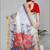 white peackock linen cotton digital print saree