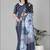 grey geomatrical print saree