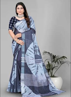 grey geomatrical print saree 3