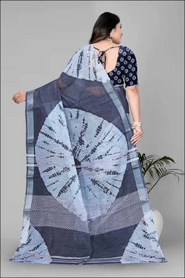grey geomatrical print saree 5