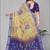 mustard warli design digital print saree