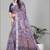 wine  linen cotton digital print saree
