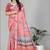 pink warli design digital print saree