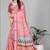 pink warli design digital print saree