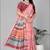 pink warli design digital print saree