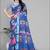 blue royal blue digital print saree