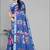 blue royal blue digital print saree