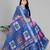 blue royal blue digital print saree