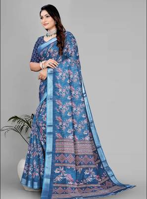 green warli design digital print saree 4