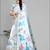 white  linen cotton digital print saree