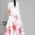 white  linen  digital print saree 