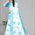 white floral linen cotton digital print saree