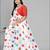 white heart design digital print saree