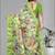 green  dola digital floral print saree
