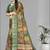 green  dola digital floral print saree