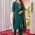 Green viscose silk thread embroidered designer salwar suit