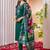 Green viscose silk thread embroidered designer salwar suit