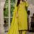 Mustard marina silk thread embroidered designer salwar suit