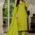 Parrot green marina silk thread embroidered designer salwar suit