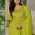 Parrot green marina silk thread embroidered designer salwar suit