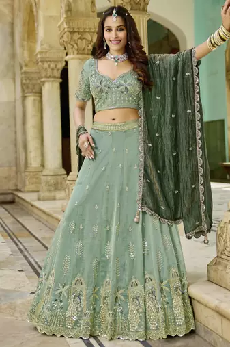 GOLD CRUSH FABRIC WITH BEADWORK with blouse