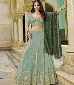 GOLD CRUSH FABRIC WITH BEADWORK with blouse