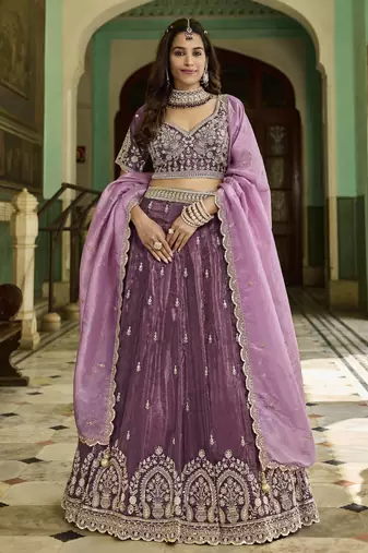 GOLD CRUSH FABRIC WITH BEADWORK with blouse