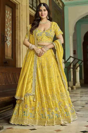 GOLD CRUSH FABRIC WITH BEADWORK with blouse