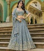 GOLD CRUSH FABRIC WITH BEADWORK with blouse