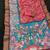 pink color printed with weaving border soft dola art silk saree with unstitched blouse