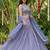 lavender laheriya printed organza lehenga set choli with dupatta
