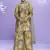 Yellow chinon silk digital embridered designer palazzo suit