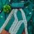 Green embroidered cotton semi stitched churidar dress-materials