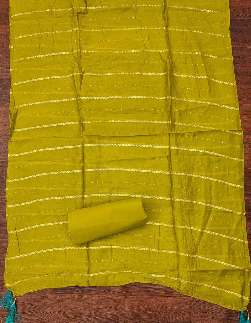 sea-green embroidered cotton semi_stitched churidar dress-materials