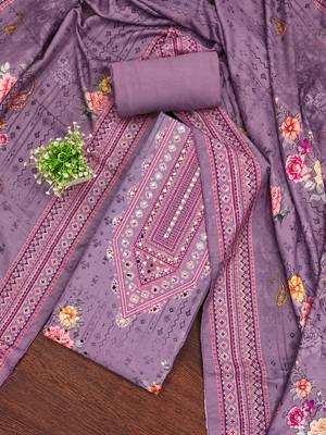 purple printed cotton semi_stitched churidar dress-materials 1