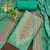 green printed cotton semi_stitched churidar dress-materials