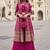 Pink georgette embroidered beads work western plazzo suit