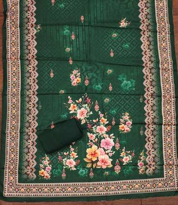 green printed cotton semi_stitched churidar dress-materials 4
