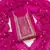 Pink embroidered georgette semi stitched churidar dress-materials