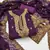 Lavender embroidered georgette semi stitched churidar dress-materials