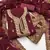 Maroon embroidered georgette semi stitched churidar dress-materials
