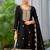 Black Color Chinnon Silk Embroidery Work Palazzo
