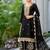 Black Color Chinnon Silk Embroidery Work Palazzo