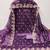 Purple embroidered net semi stitched churidar dress-materials