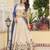  off white sequnis silk lehenga set choli with dupatta with blue dupatta
