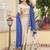  off white sequnis silk lehenga set choli with dupatta with blue dupatta