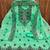 Light-green embroidered cotton semi stitched churidar dress-materials