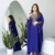 Blue Heavy Embroidered Moroccan Style Kaftan Abaya for Women – Luxury Party Wear