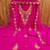 Magenta embroidered georgette semi stitched churidar dress-materials